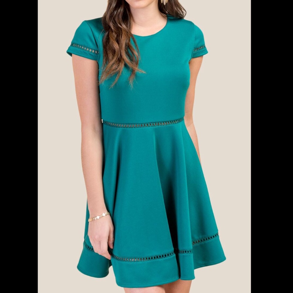 Emerald green dress